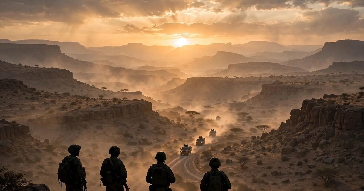 Ethiopia Eritrea invasion — soldiers in the Tigray highlands