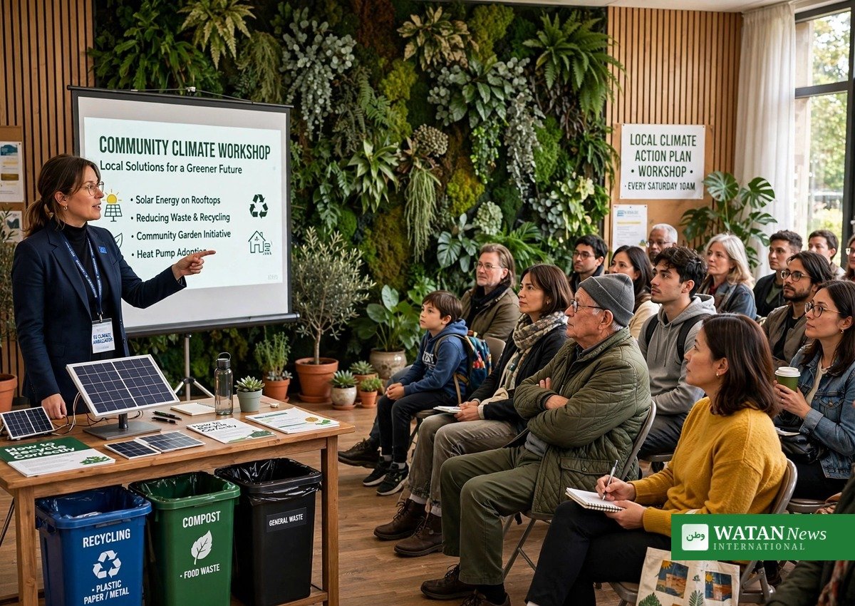 European Climate Pact ambassadors leading a community climate workshop in 2026