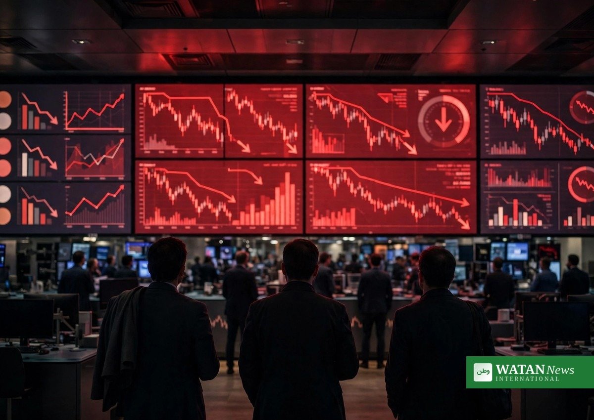 Trading screens flash falling markets as the euro sinks to a 17-month low on French debt concerns