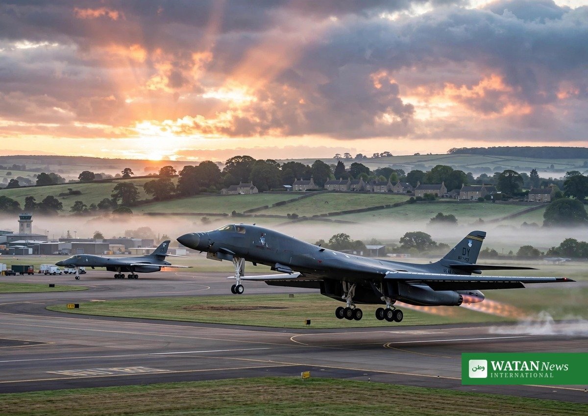 B-1B bombers departing RAF Fairford as the US withdraws all bombers from the base