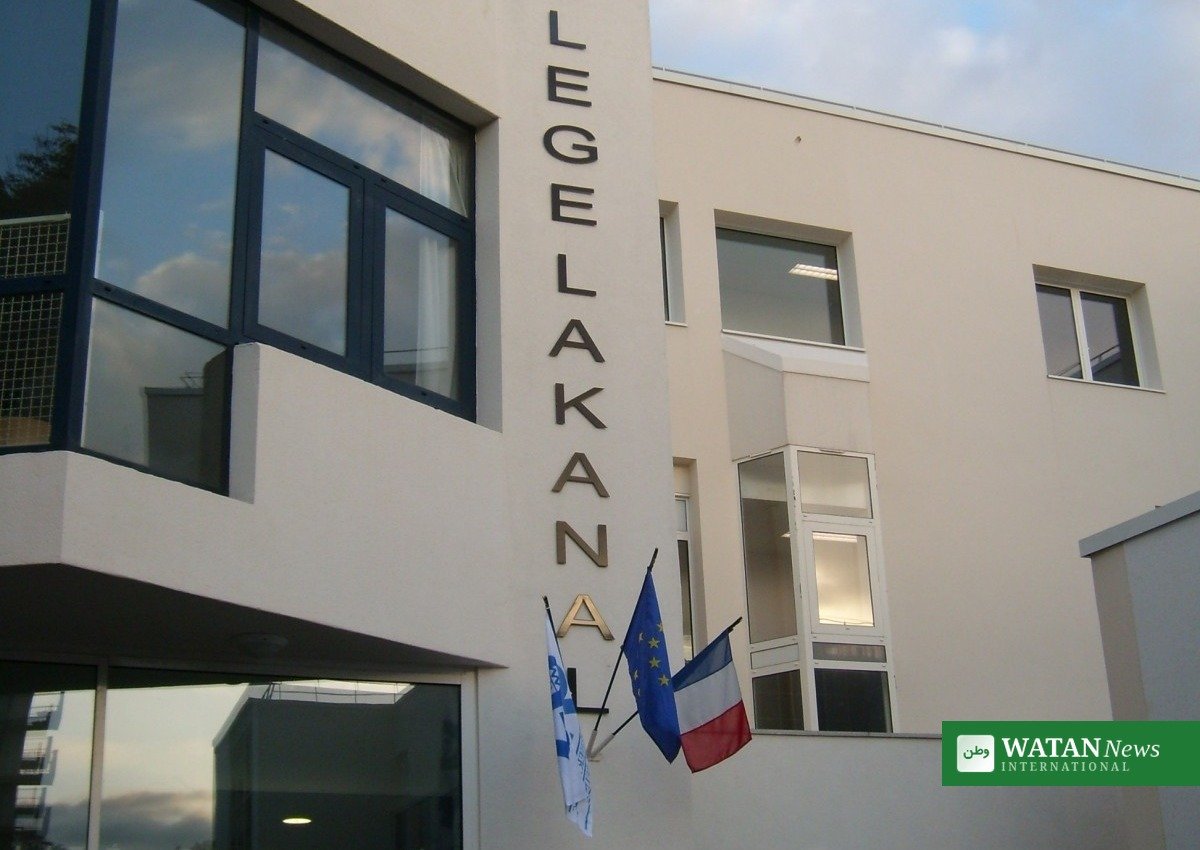 Collège Lakanal building in Aubagne after the 14-year-old school shooting that wounded two teachers