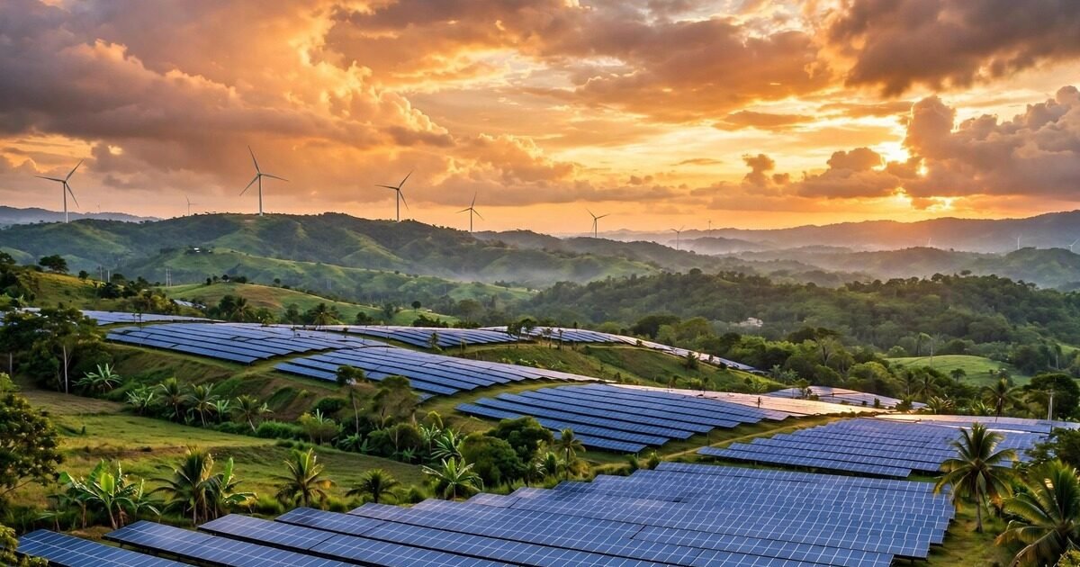 Vena Energy solar panels and wind turbines, renewable energy in the Philippines