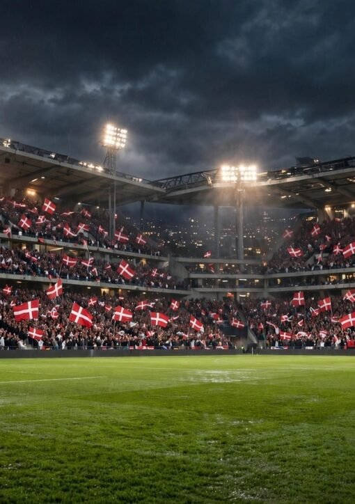 Danmark Portugal Nations League: udsolgt Parken med danske flag under 2-4-nederlaget