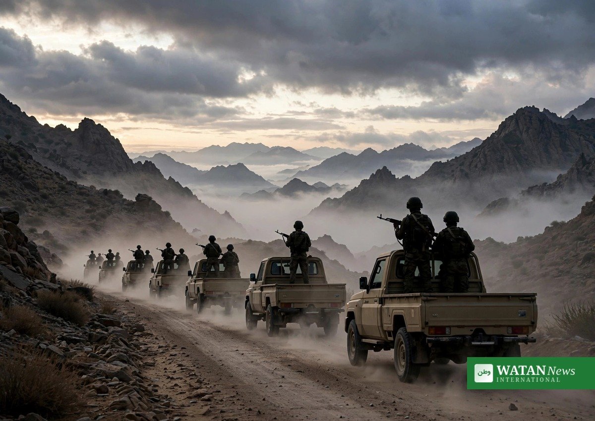 Yemeni government forces advance during the Yemen Houthi offensive