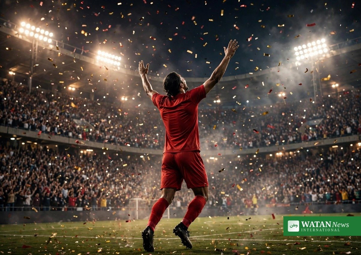 Rasmus Højlund jubler efter scoring for Danmark i Nations League (illustration)