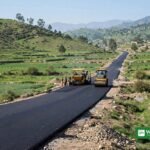 چھوئی کھینتلہ-گرم تھون روڈ کی تعمیر کا منظر — ہری پور میں سڑک منصوبے کا 70 فیصد کام مکمل
