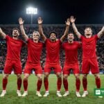 Brian Riemer – Danmarks landshold fejrer 1-0-sejren over Wales i Cardiff