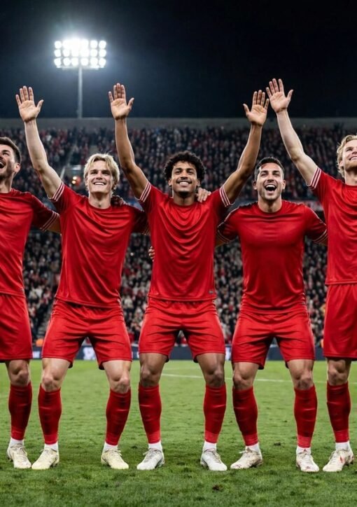Brian Riemer – Danmarks landshold fejrer 1-0-sejren over Wales i Cardiff