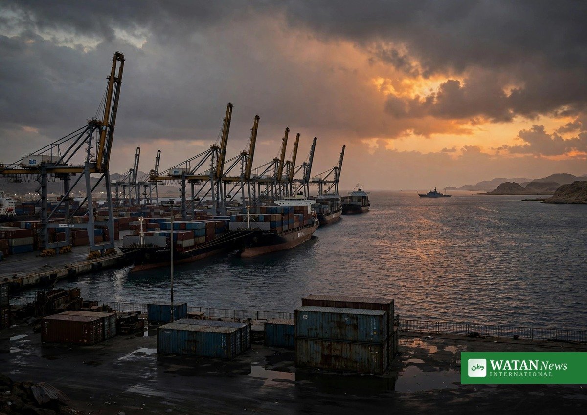 Yemen Hodeidah: havneby ved Det Røde Hav ved solnedgang