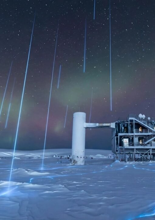 2026 Nobel Prize in Physics – the IceCube Neutrino Observatory at the South Pole under the polar night sky