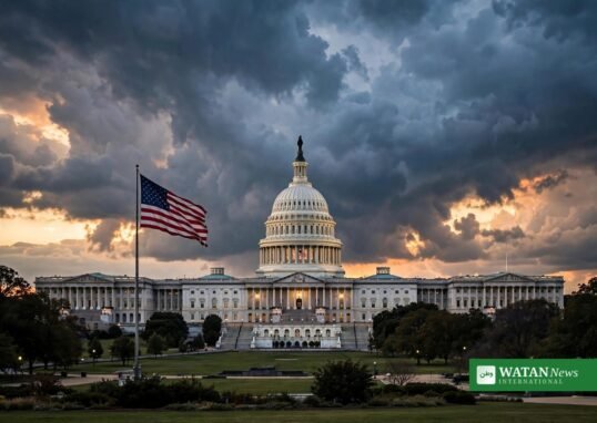 DNC lawsuit Trump ads: U.S. Capitol under stormy skies amid the DNC lawsuit over taxpayer-funded ads