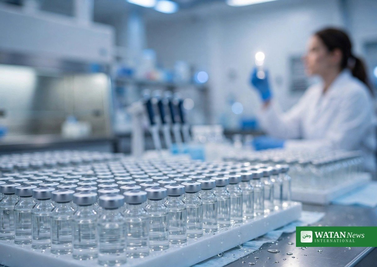 Bavarian Nordic rejsevacciner – vaccinehætteglas i laboratorium