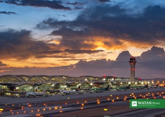 Houthi Riyadh airport attack: King Khalid International Airport at dusk