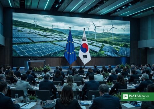 EU Korea green transition forum COP31 — delegates at an international climate conference