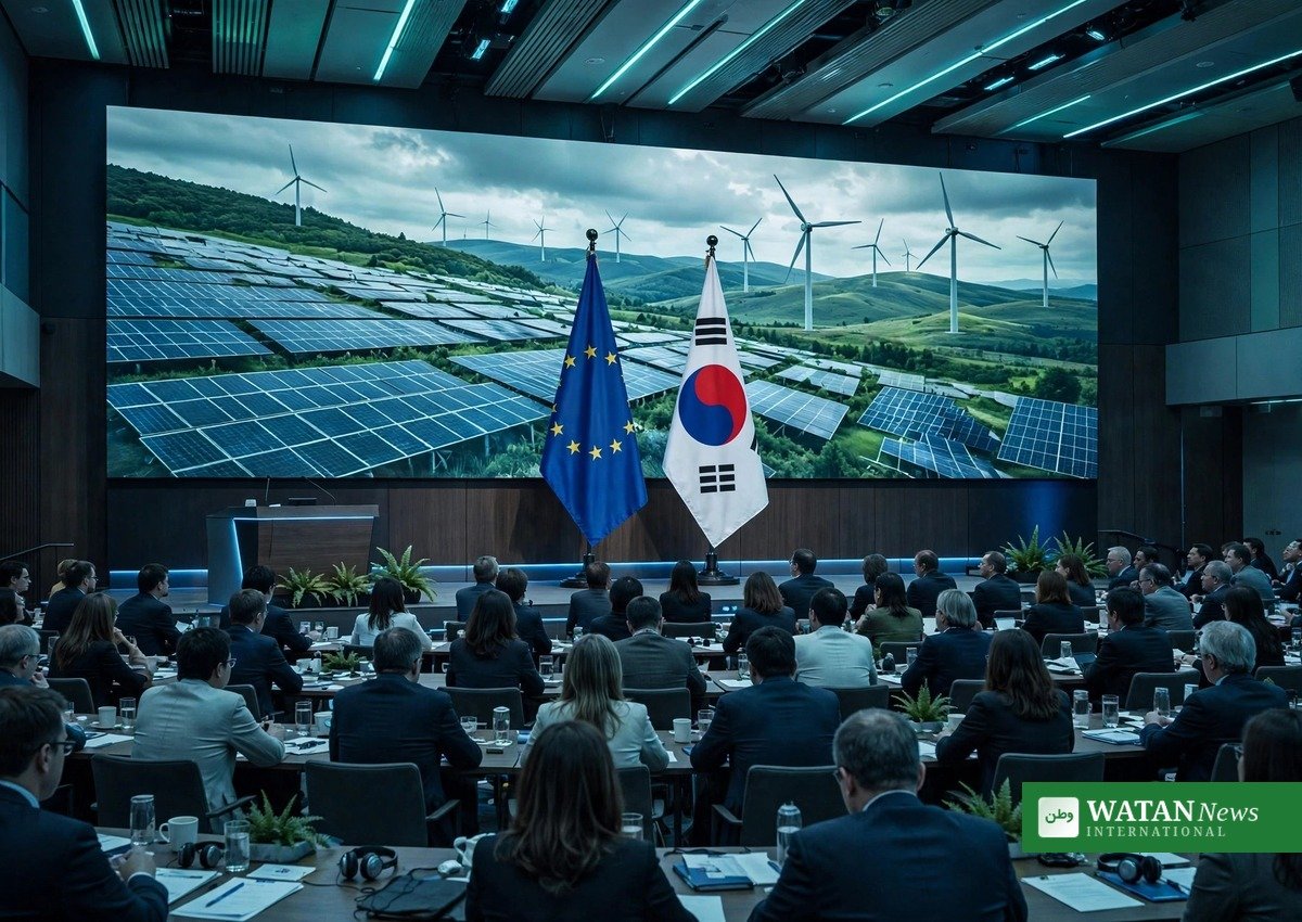 EU Korea green transition forum COP31 — delegates at an international climate conference