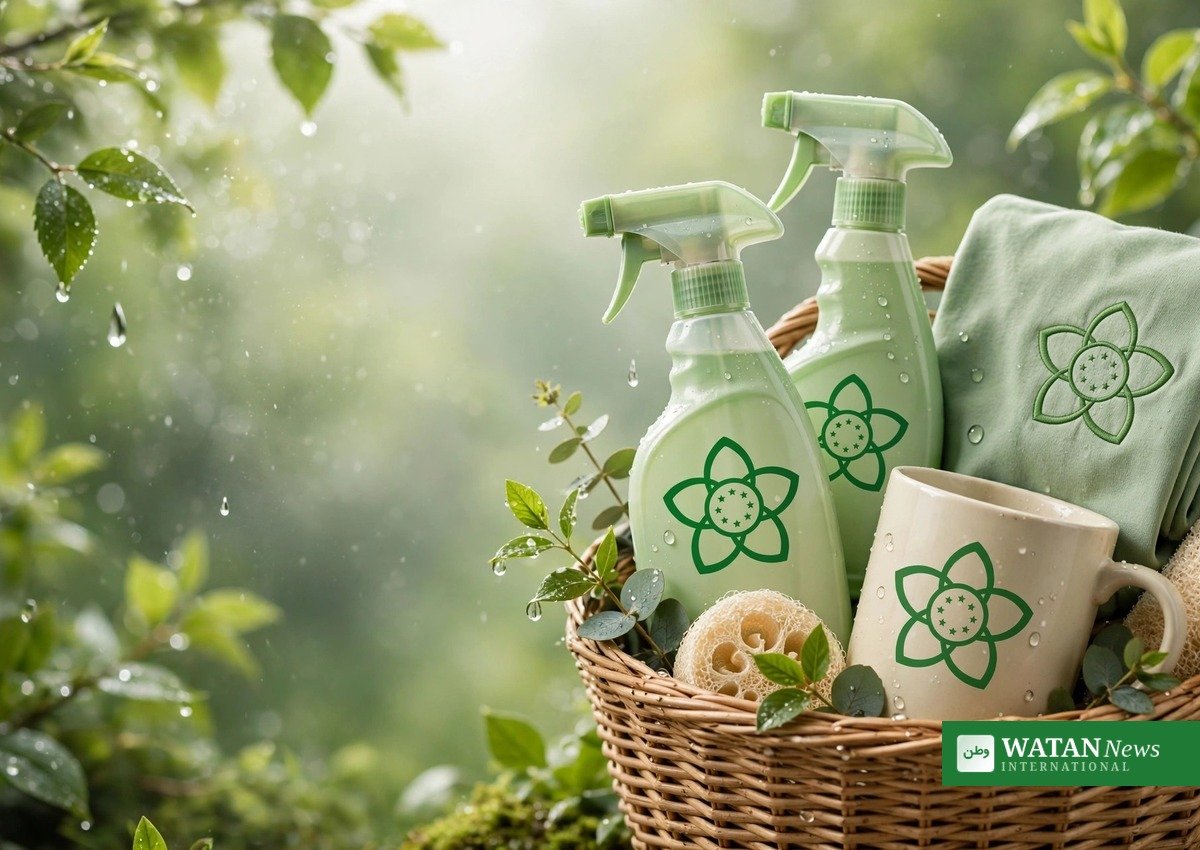 Eco-labelled household products carrying the EU Ecolabel flower logo