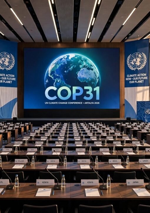 COP31 UN Climate Change Conference hall in Antalya, Turkiye