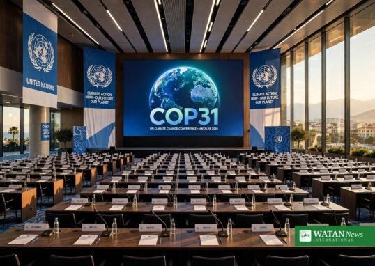 COP31 UN Climate Change Conference hall in Antalya, Turkiye