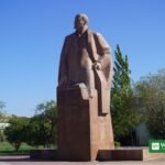 A statue of Vladimir Lenin in Kazakhstan