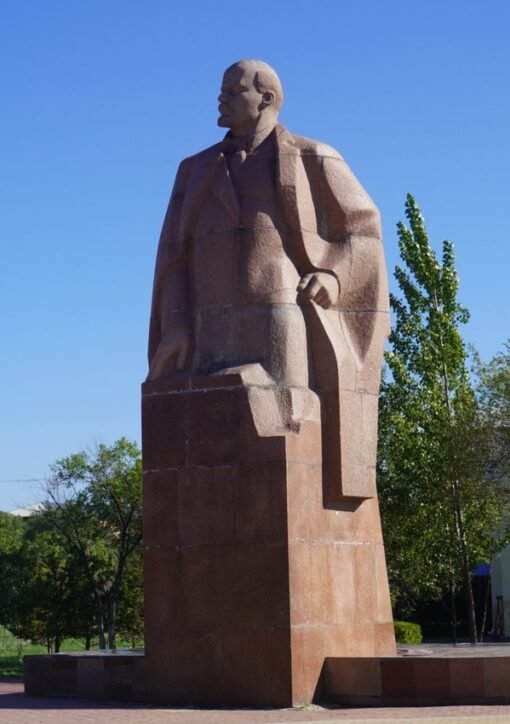 A statue of Vladimir Lenin in Kazakhstan