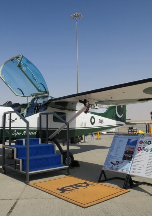 Mushshak training aircraft of Pakistan Army Aviation on display — the same aircraft type that crashed near Quetta