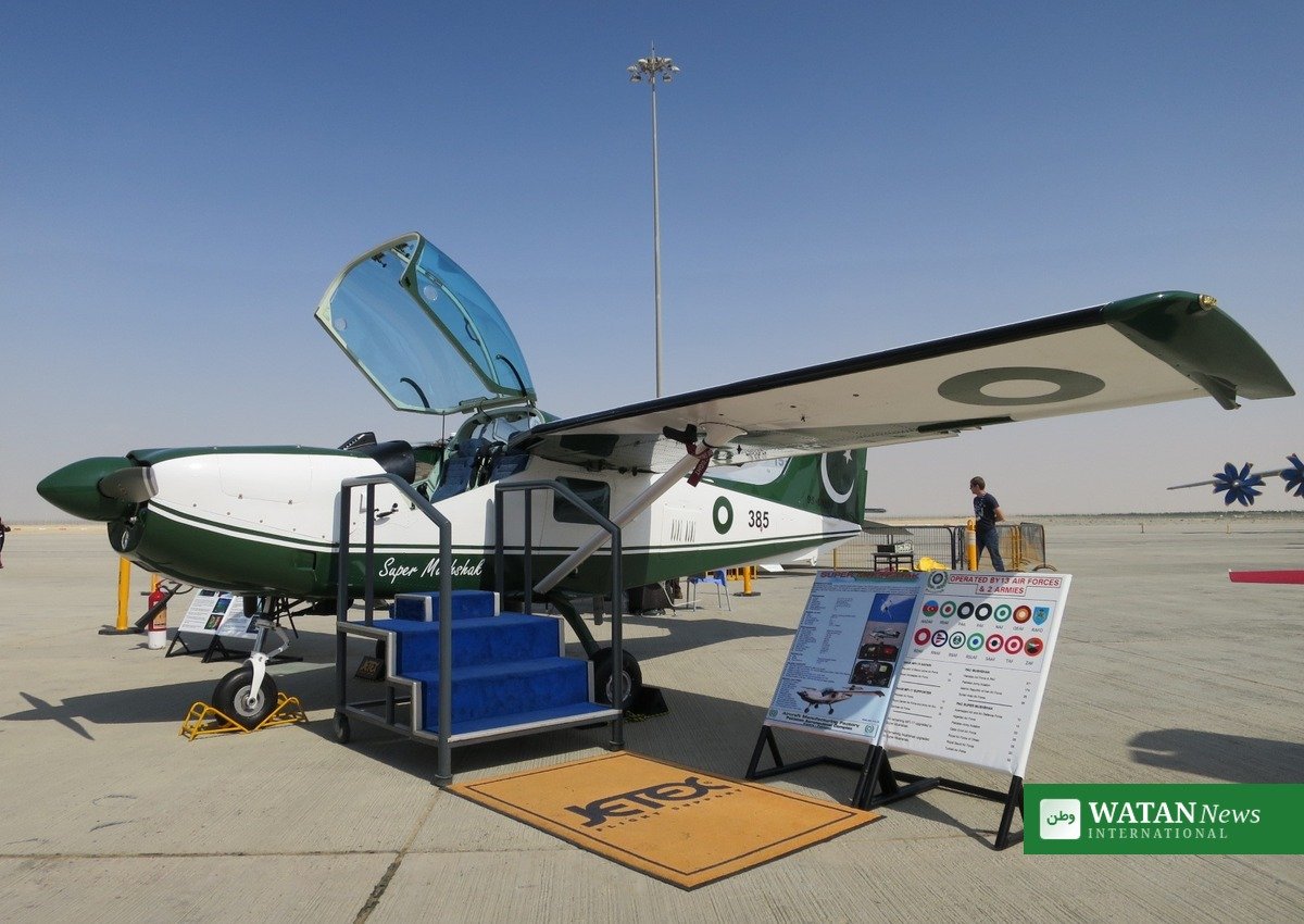 Mushshak training aircraft of Pakistan Army Aviation on display — the same aircraft type that crashed near Quetta