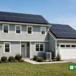 Energy-efficient Virginia home with rooftop solar panels and heat pump