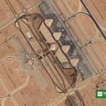 Aerial view of King Khalid International Airport in Riyadh, Saudi Arabia