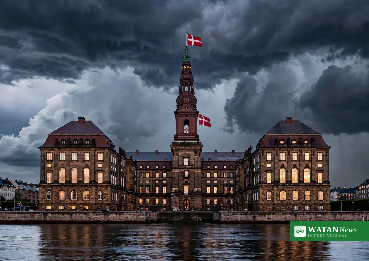 Venstre måling i bund – Christiansborg Slot i København