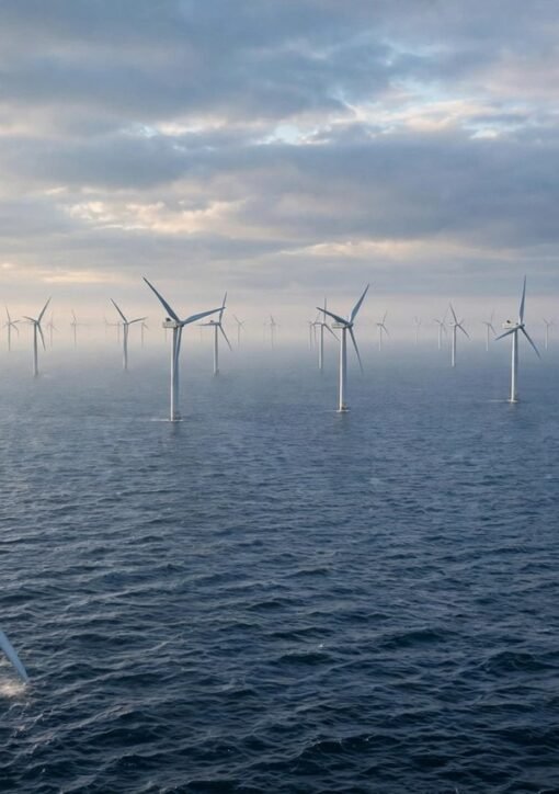 Baltic Power offshore wind farm turbines in the Baltic Sea, Poland's first offshore wind project
