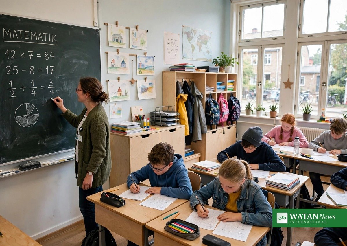 Matematikundervisning i en dansk folkeskoleklasse – regeringens nye uddannelsessatsning afsætter 200 millioner kroner til 100 skoler