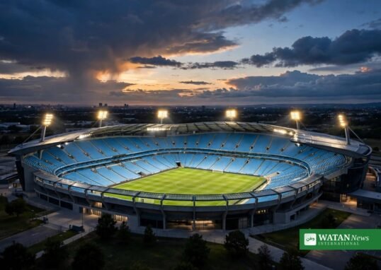 Manchester City dom — Etihad stadion om aftenen
