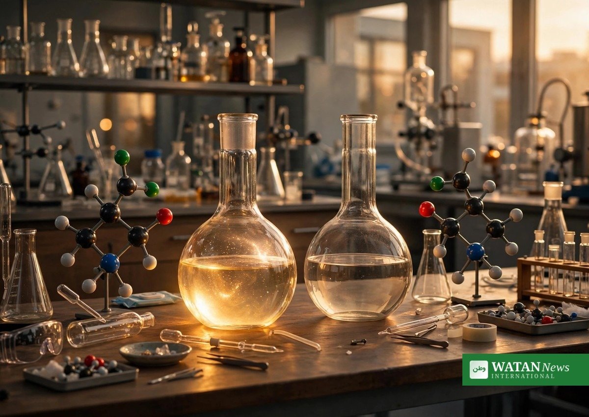 Nobel Prize Chemistry 2026: laboratory illustration of asymmetric molecular synthesis