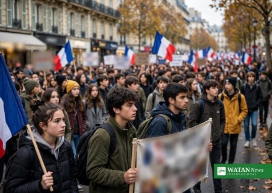 French student protests: high school students marching in Paris demanding more education funding
