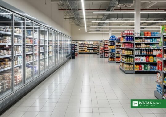 Refrigerated display cases in a French supermarket affected by the cyberattack on refrigeration systems
