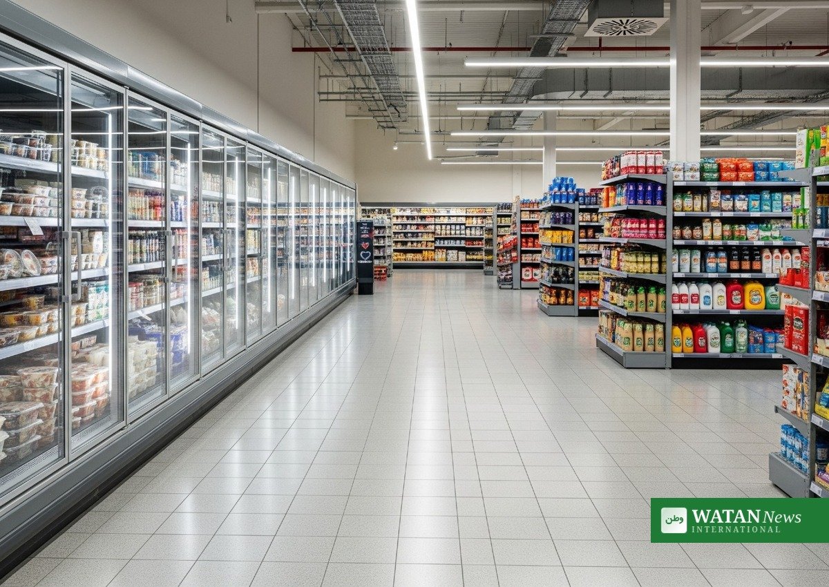 Refrigerated display cases in a French supermarket affected by the cyberattack on refrigeration systems