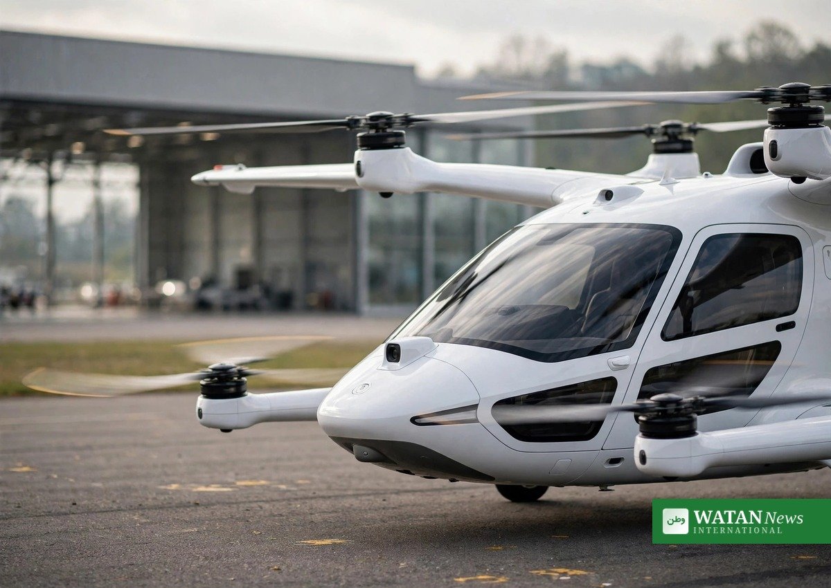 Close-up of Archer Midnight electric air taxi on runway