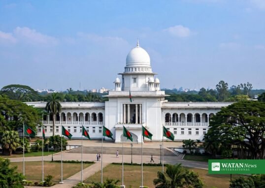 ڈھاکہ میں عدالت کی عمارت کی علامتی تصویر