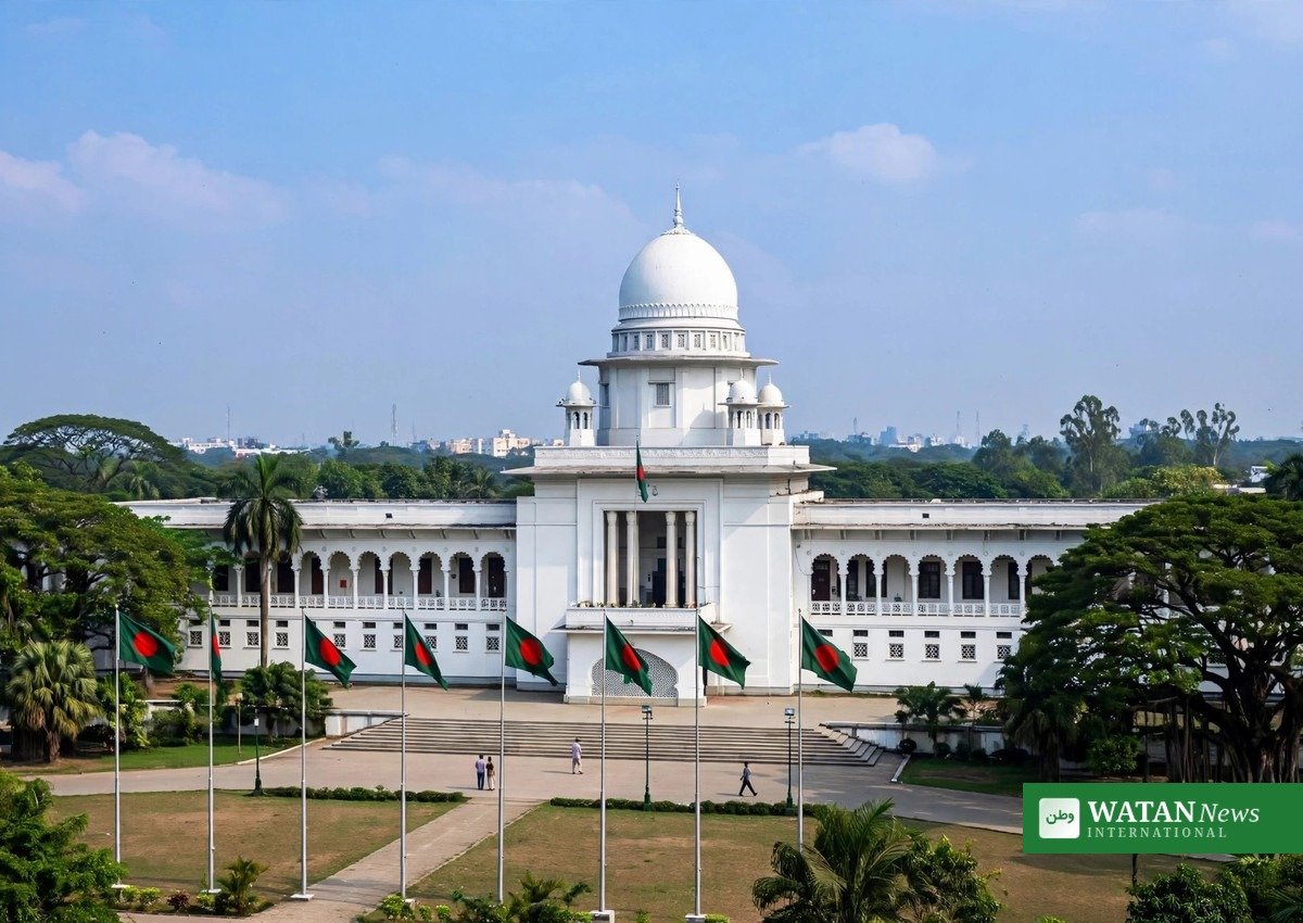 ڈھاکہ میں عدالت کی عمارت کی علامتی تصویر