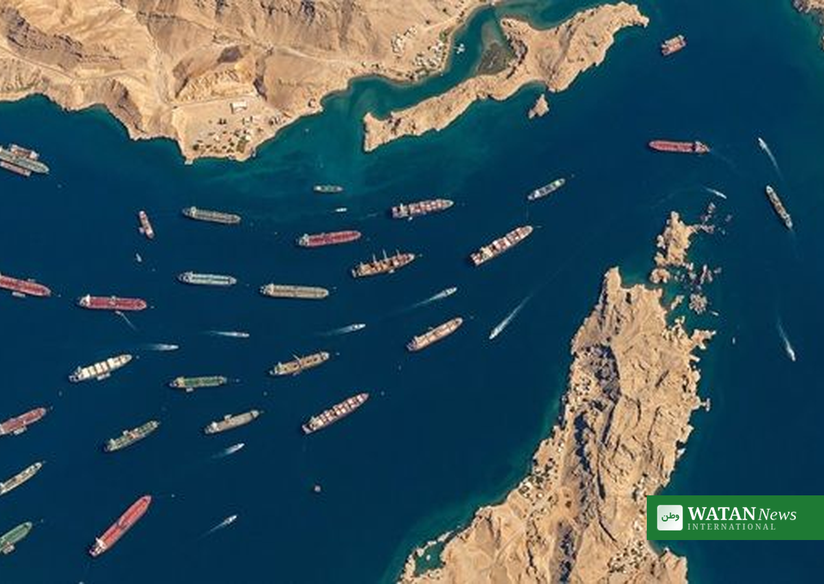 Tankers transiting the Strait of Hormuz, a critical chokepoint for global oil shipments