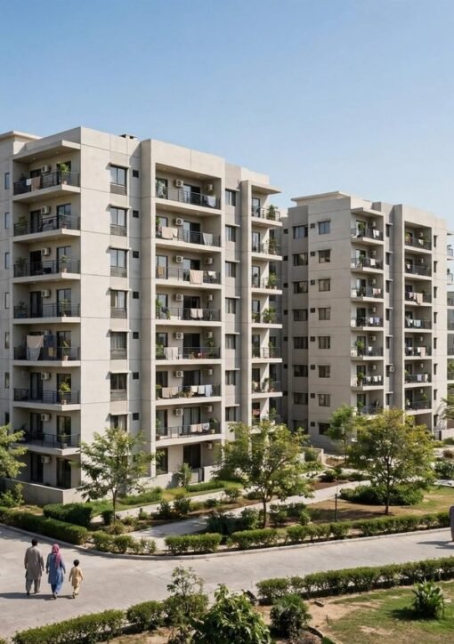 Modern residential apartment buildings promoted under the National Housing Policy 2025
