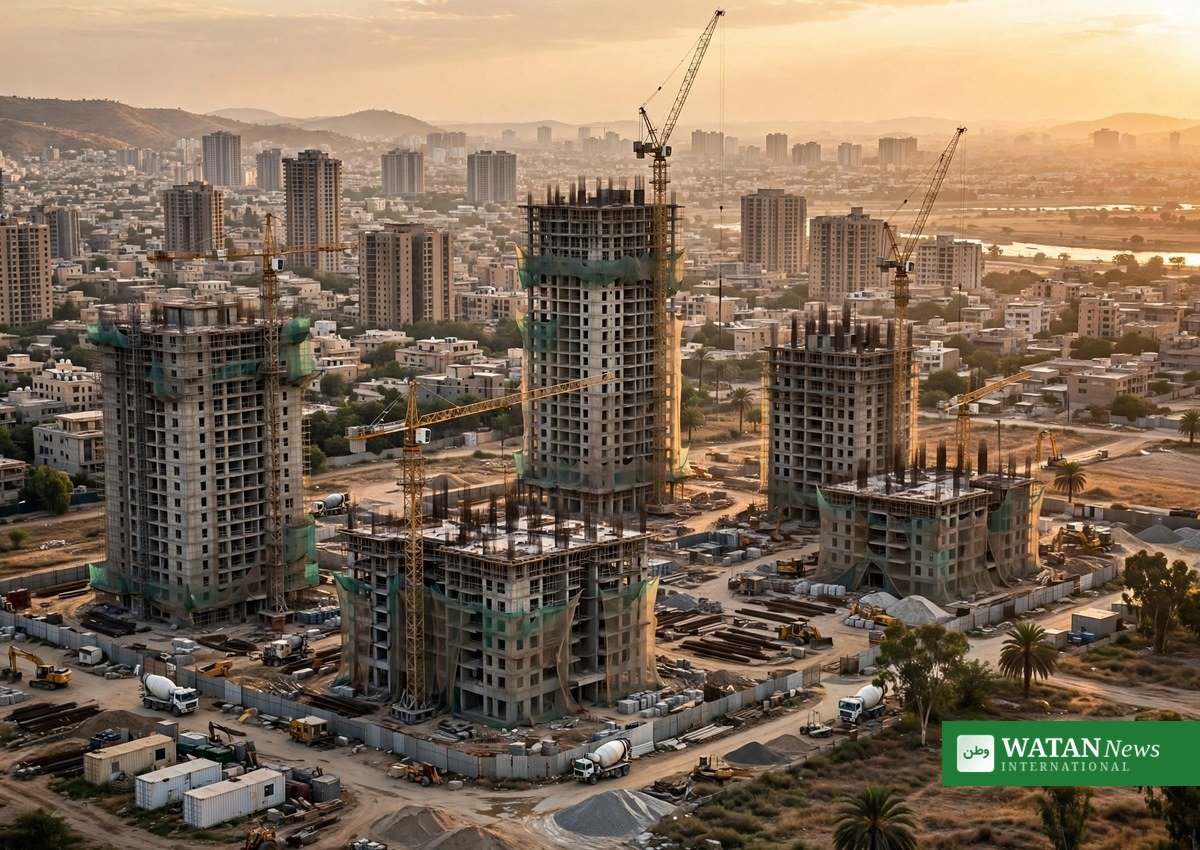High-rise residential towers under construction under the National Housing Policy 2025