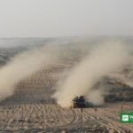 Indian Army tanks on exercise during a training operation
