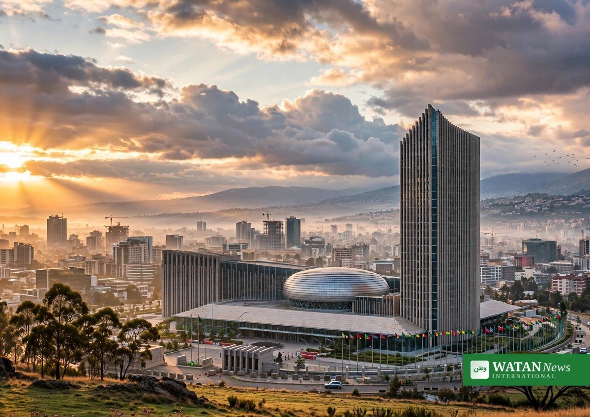 Addis Ababa skyline at sunrise, host city of the 65th IPCC session