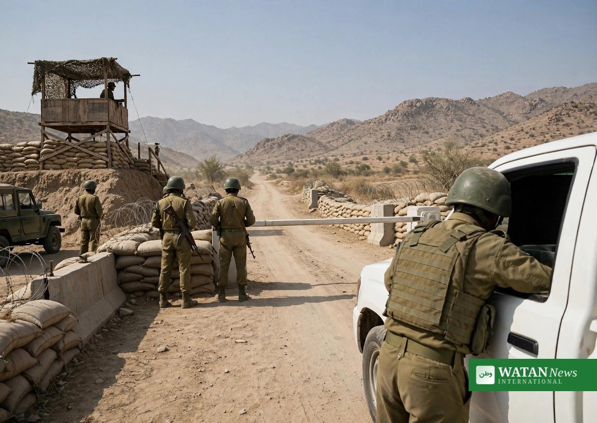 Security forces checkpoint in Dera Ismail Khan during the DI Khan operation