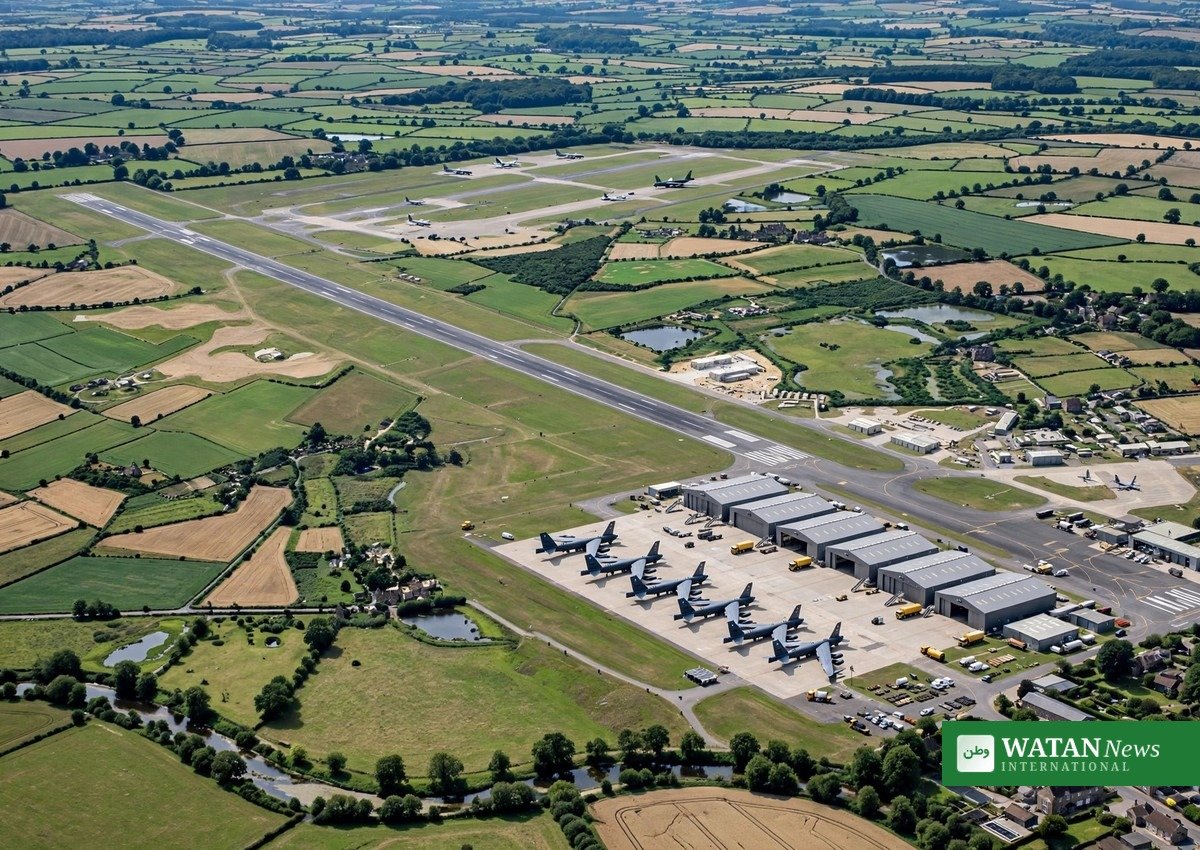 RAF Fairford luftfoto - base for B-1 bombefly RAF Fairford