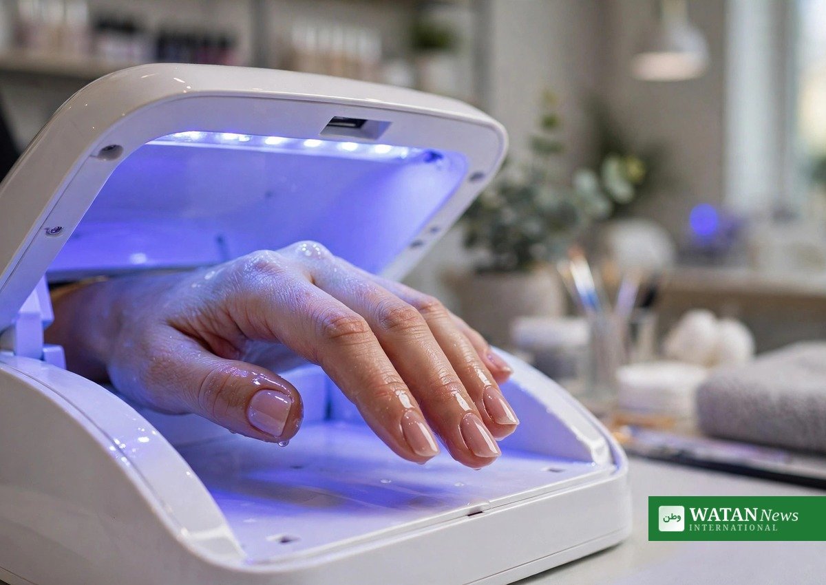 UV/LED-lampe til h&aelig;rdning af negleprodukter
