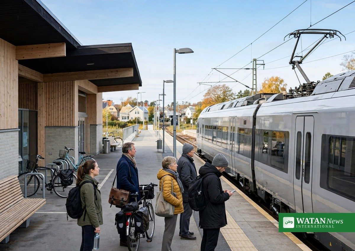 DSB IC5: moderne eltog ved en dansk stationsperron