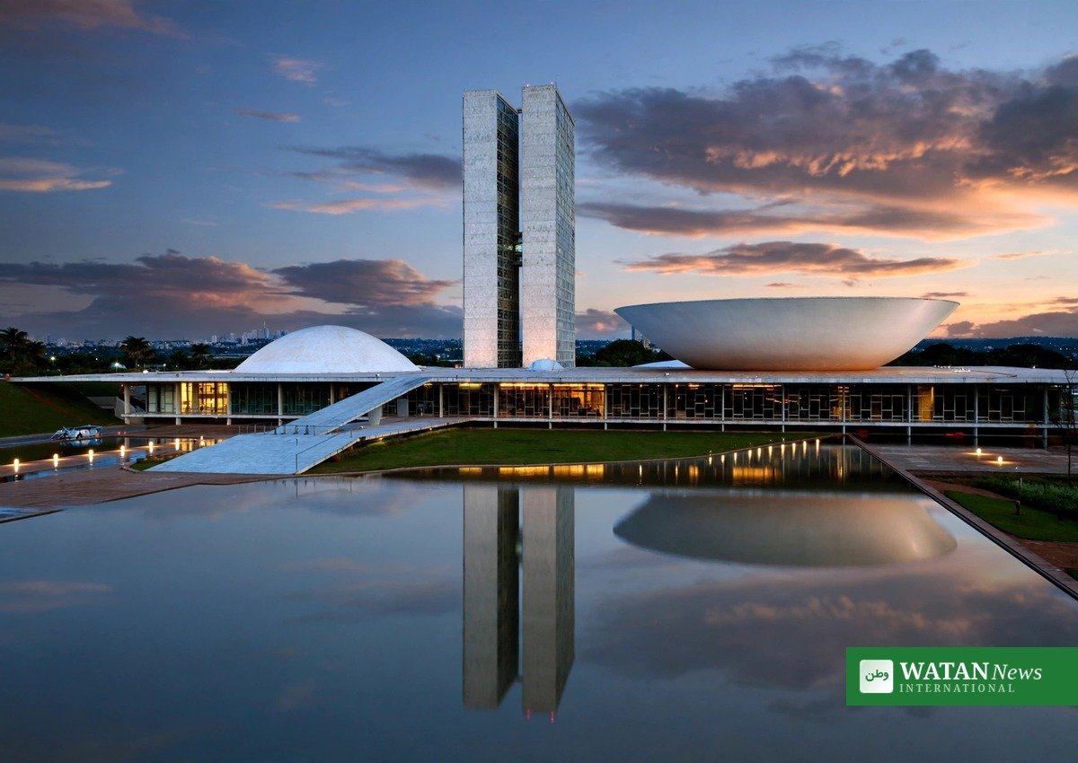 Brazil's National Congress in Brasília — four members of the Bolsonaro family won congressional seats alongside Flávio Bolsonaro's first-round presidential win