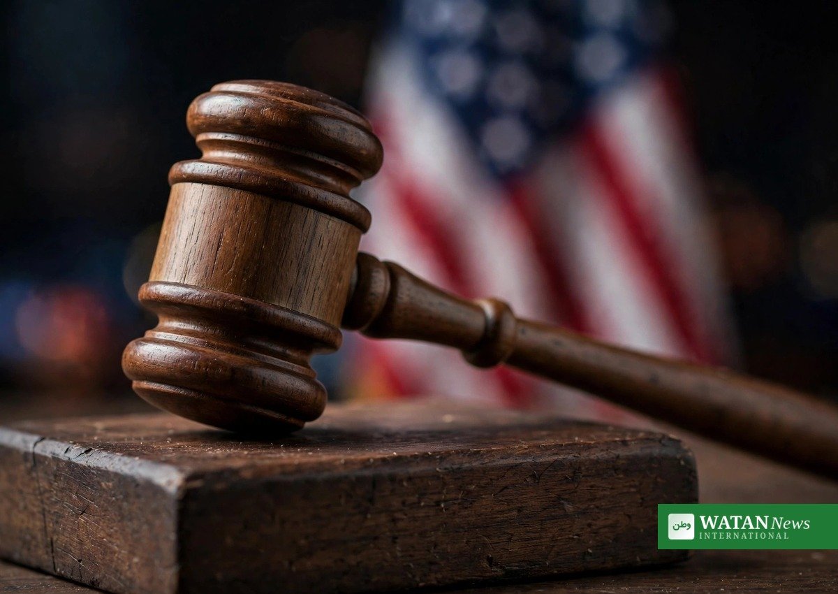 DNC lawsuit Trump ads: gavel with American flag amid federal court challenge over taxpayer-funded ads